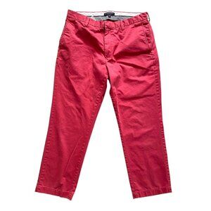 Banana Republic Pale Red Emerson Chino Pants Size 35 x 30 Preppy Casual Career